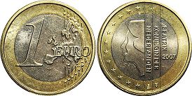 moneda Países Bajos 1 euro 2007