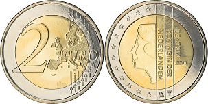 moneda Países Bajos 2 euro 2008
