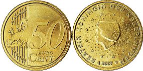 moneda Países Bajos 50 euro cent 2007