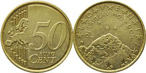 moneda Eslovenia 50 euro cent 2007