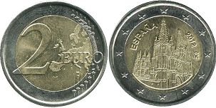 moneda España 2 euro 2012 burgos
