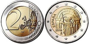 moneda España 2 euro 2018