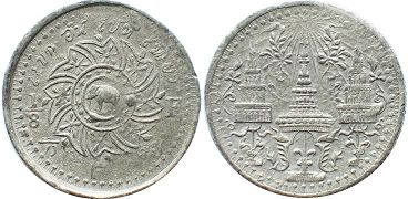 moneda Thailand Siam 1 att 1862