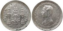 moneda Thailand Siam 1 fuang 1908