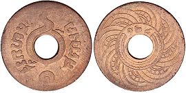 moneda Thailand Siam 1 satang 1909