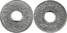 moneda Thailand 10 satang 1941
