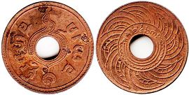 moneda Thailand 1 satang 1920