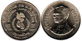 moneda Thailand 2 baht 1986