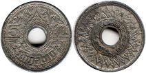 moneda Thailand 5 satang 1945