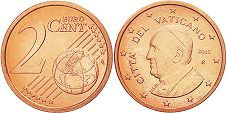 moneda Vaticano 2 euro cent 2015