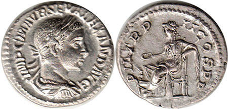 moneda Imperio Romano Severus Alexander denario