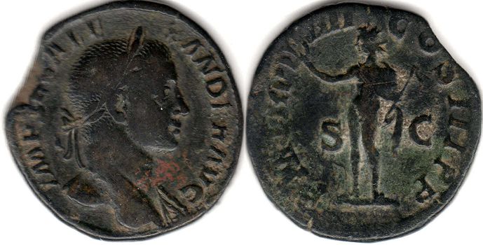 moneda Imperio Romano Severus Alexander Sestertius