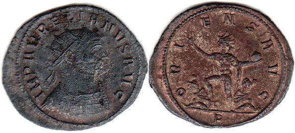 moneda Imperio Romano Aurelian antoninianus