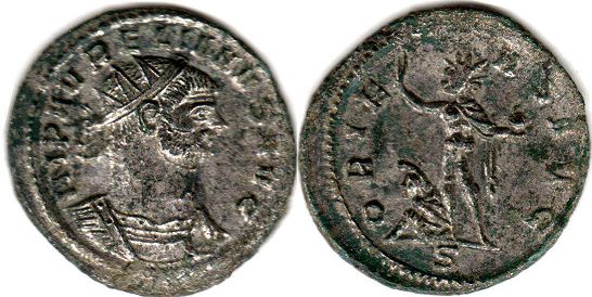 moneda Imperio Romano Aurelian antoninianus