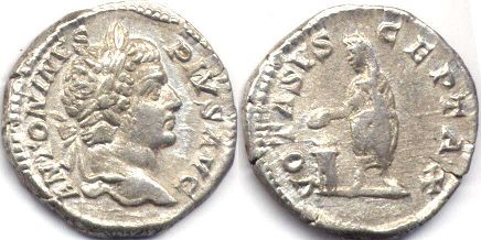 moneda Imperio Romano Caracalla denario