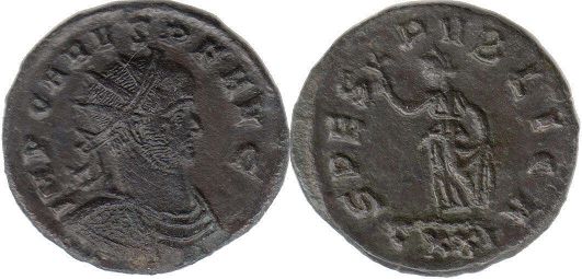 moneda Imperio Romano Carus antoninianus