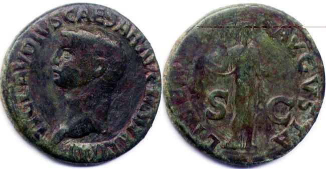 moneda Imperio Romano Tiberius as