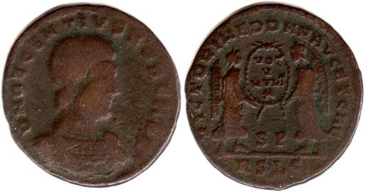 moneda Imperio Romano Decentius