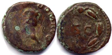moneda Imperio Romano Domitianus Quadrans