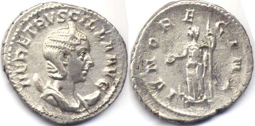 moneda Imperio Romano Herennia Etruscilla antoninianus