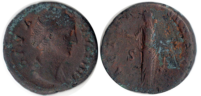 moneda Imperio Romano Faustina Ias