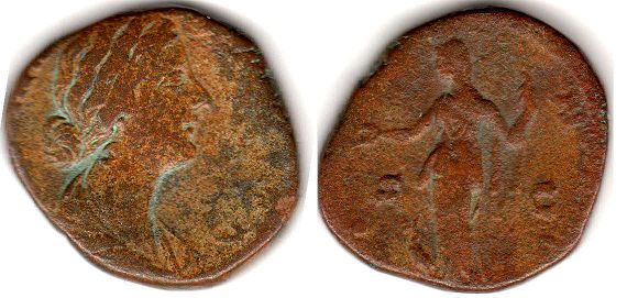 moneda Imperio Romano Faustina IIas
