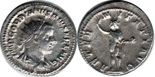 moneda Imperio Romano Gordian III Antoniniano