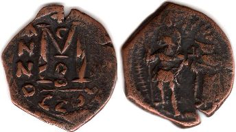 moneda bizantina Heraclius follis