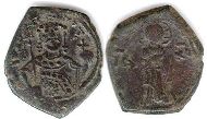 moneda bizantina John II Komnenos 1/2 tetarteron