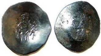 moneda bizantina Isaac IIaspron trachy