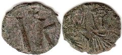 moneda bizantina Leo V follis