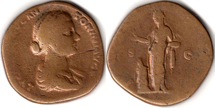 moneda Imperio Romano Lucilla Sestertius