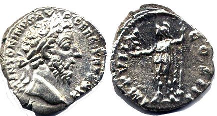 moneda Imperio Romano Marcus Aurelius denario