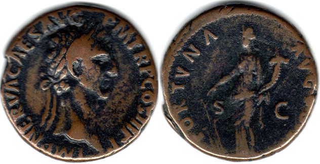 moneda Imperio Romano Nerva as