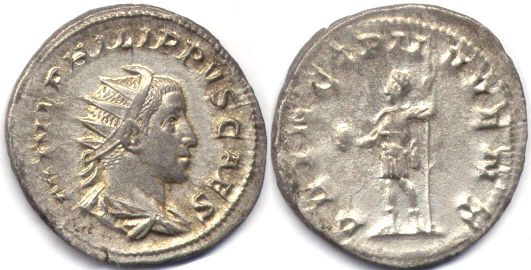 moneda Imperio Romano Philip IIantoninianus