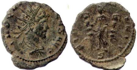 moneda Imperio Romano Quintillus antoninianus