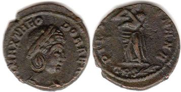 moneda Imperio Romano Theodora
