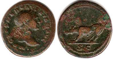 moneda Imperio Romano Trajan Quadrans