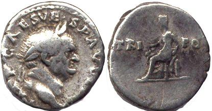 moneda Imperio Romano Vespasianus denario