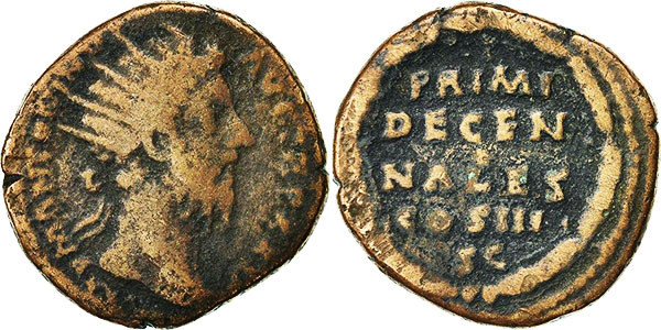moneda Imperio Romano Marcus Aurelius dupondius