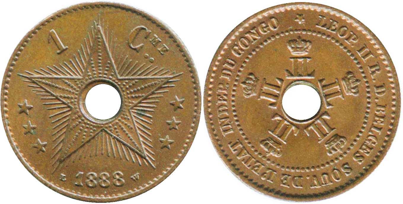 Belgian Congo 1 centime 1888