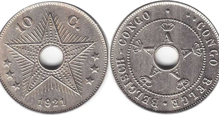 Belgian Congo 10 centimes 1921