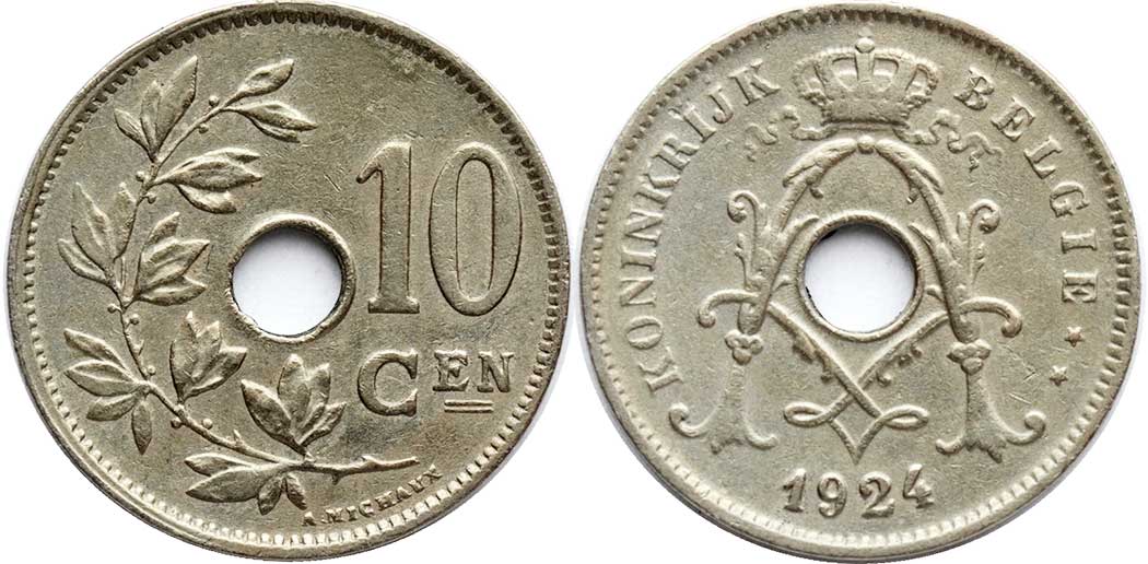 Belgium 10 centimes 1924