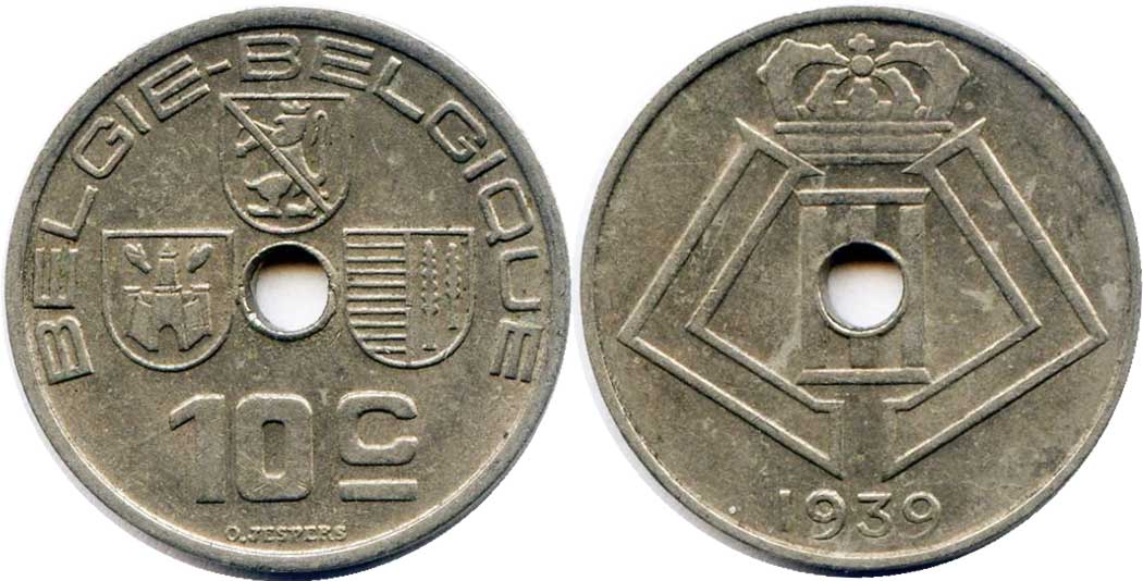 Belgium 10 centimes 1939