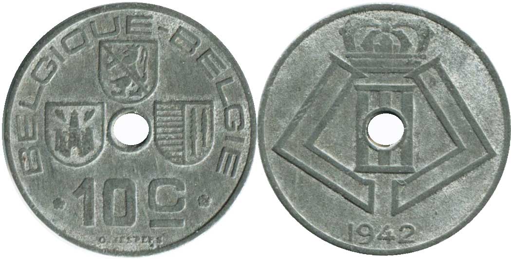 Belgium 10 centimes 1942