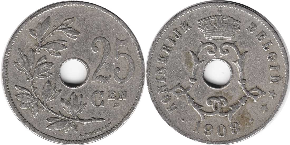 Belgium 25 centimes 1903