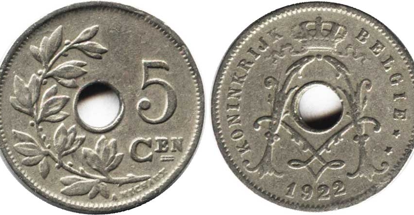 Belgium 5 centimen 1922