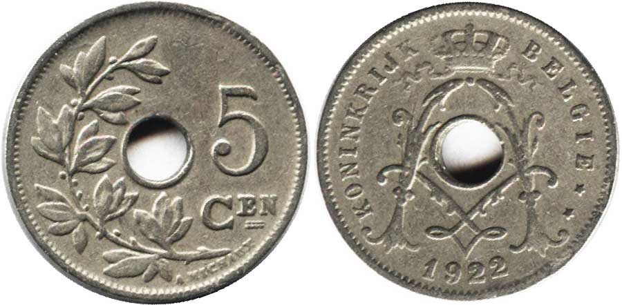 Belgium 5 centimen 1922