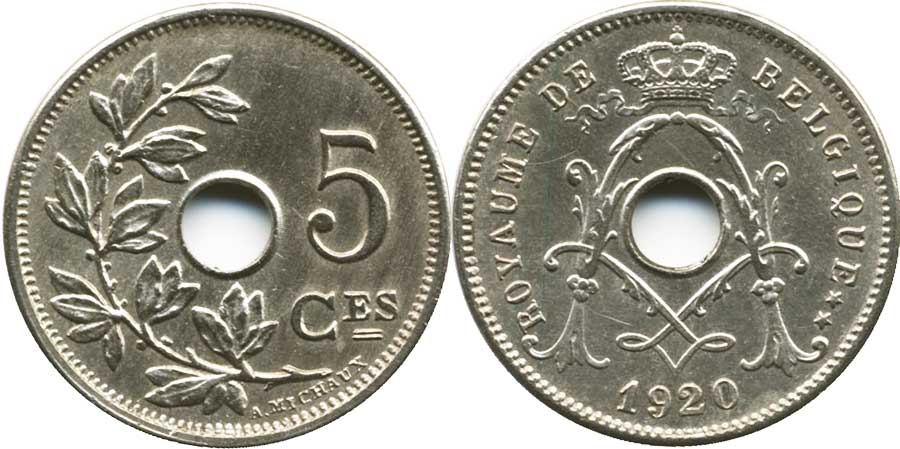 Belgium 5 centimes 1920