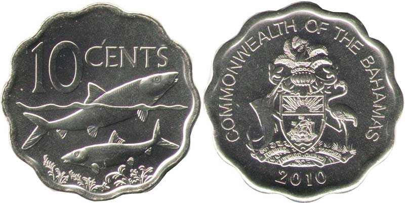 Bahamas 10 cents 2010